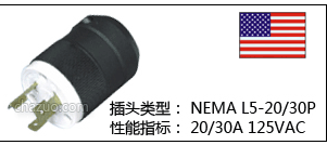 ��ʽNEMA 20A 30A 125V��ͷ